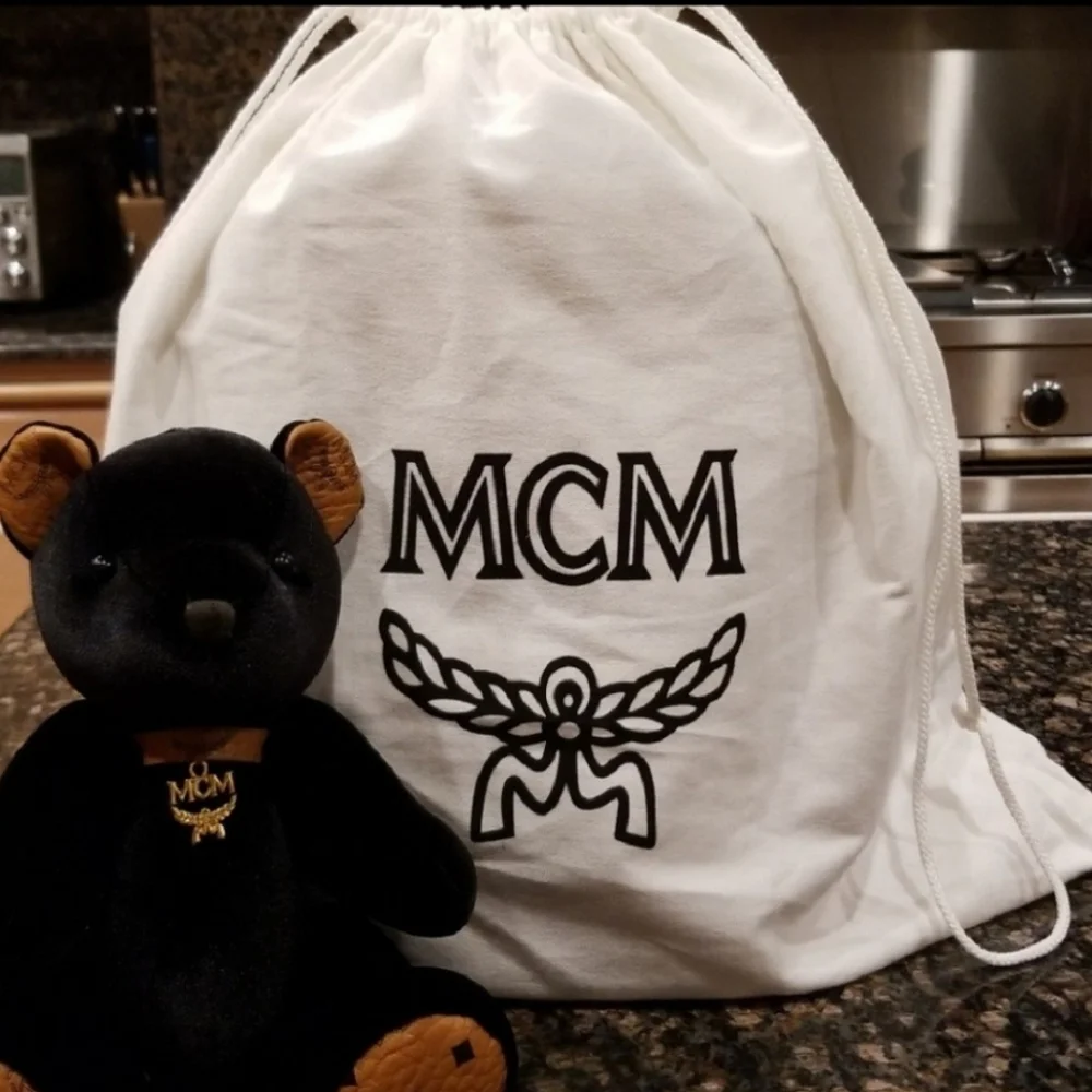 MCM Gold Coated Canvas Backpack - Picture 6 of 8